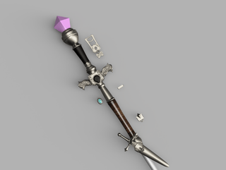 White Mage's Neo Kingdom Cane [3D Print Files] 3D Files cosplay DangerousLadies