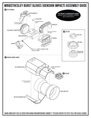 Wriothesley's Burst Gloves [3D Printed Kit] Resin Kit cosplay DangerousLadies