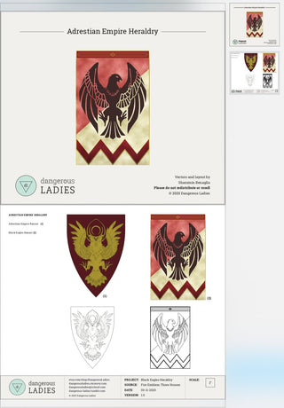 Adrestian Empire and Black Eagles Heraldry [Digital Pattern] Embroidery + Patterns cosplay DangerousLadies