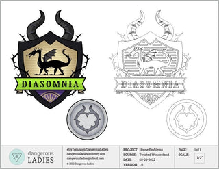 Diasomnia Dorm Emblem [Digital Pattern] Embroidery + Patterns cosplay DangerousLadies
