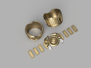 Emet-Selch's Belt Buckle and Cuffs [3D Print Files] 3D Files cosplay DangerousLadies