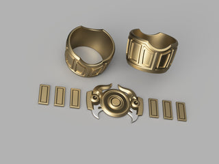 Emet-Selch's Belt Buckle and Cuffs [3D Print Files] 3D Files cosplay DangerousLadies