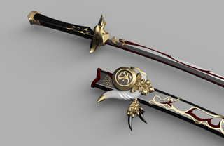 Genji Katana and Sheath [3D Print Files] 3D Files cosplay DangerousLadies