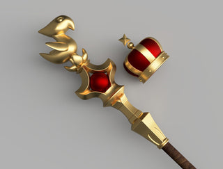 Good King Moggle Mog's Staff and Crown [3D Print Files] 3D Files cosplay DangerousLadies