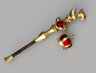 Good King Moggle Mog's Staff and Crown [3D Print Files] 3D Files cosplay DangerousLadies
