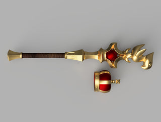 Good King Moggle Mog's Staff and Crown [3D Print Files] 3D Files cosplay DangerousLadies