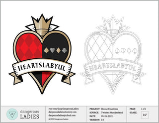 Heartslabyul Dorm Emblem [Digital Pattern] Embroidery + Patterns cosplay DangerousLadies