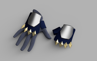 Jean's Back of Hand Armour [3D Print Files] 3D Files cosplay DangerousLadies