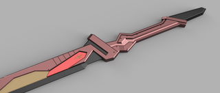 Lightning's Crimson Blitz Sword [3D Print Files] 3D Files cosplay DangerousLadies