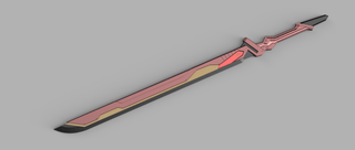 Lightning's Crimson Blitz Sword [3D Print Files] 3D Files cosplay DangerousLadies