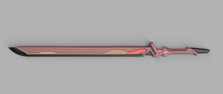 Lightning's Crimson Blitz Sword [3D Print Files] 3D Files cosplay DangerousLadies