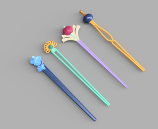 Lulu's Hairsticks [3D Print Files] 3D Files cosplay DangerousLadies