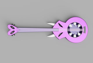 Moxxie's Guitar Helluva Boss [3D Print Files] 3D Files cosplay DangerousLadies