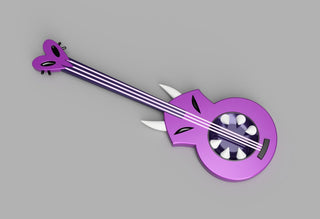 Moxxie's Guitar Helluva Boss [3D Print Files] 3D Files cosplay DangerousLadies