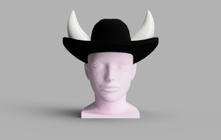 Peach's Cowgirl Horns [3D Print Files] 3D Files cosplay DangerousLadies