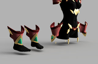 Pyra's Armor and Accessories [3D Print Files] 3D Files cosplay DangerousLadies