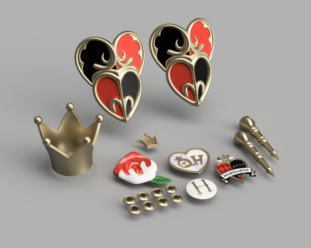 Riddle Heartslabyul Accessories [3D Print Files] DangerousLadies