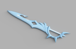 Tartaglia's Water Sword and Spear [3D Print Files] 3D Files cosplay DangerousLadies