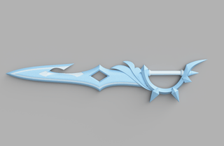 Tartaglia's Water Sword and Spear [3D Print Files] 3D Files cosplay DangerousLadies