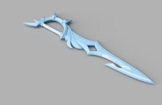 Tartaglia's Water Sword and Spear [3D Print Files] 3D Files cosplay DangerousLadies