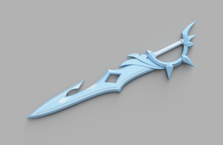 Tartaglia's Water Sword and Spear [3D Print Files] 3D Files cosplay DangerousLadies