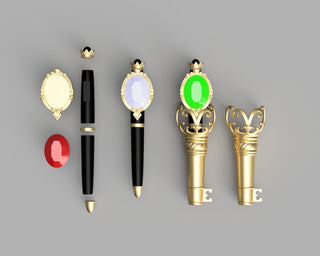 Twisted Wonderland House Pen Wands with Holders [3D Print Files] 3D Files cosplay DangerousLadies