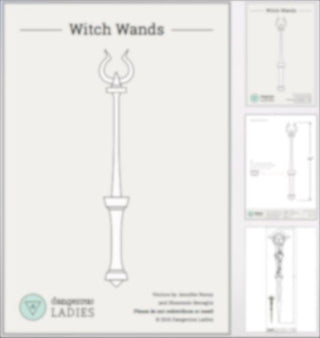 Witch Wands and Rods [Digital Pattern] Embroidery + Patterns cosplay DangerousLadies