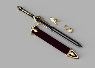Xander's Siegfried Sword and Sheath and Baldric Accessories [3D Print Files]